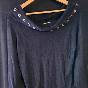 Joseph A  qu'est ce que c'est silk Women's XL Black Longsleeve Cowl Neck